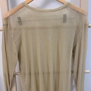 JJ MALIBU Champagne Mesh Glitter Long-sleeve